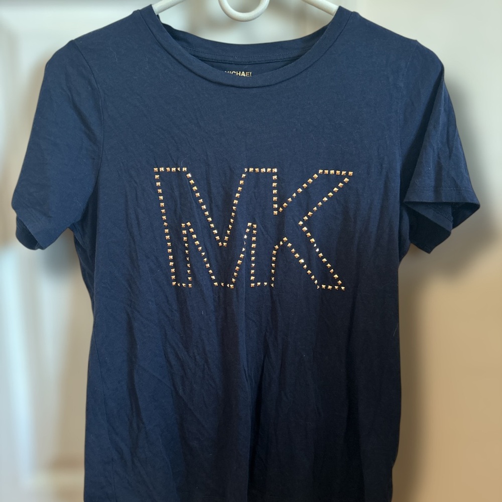 Michael Kors Women’s Navy Blue T-Shirt Size Medium